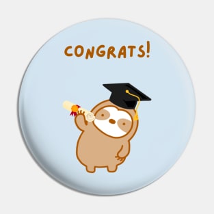 Congrats Graduation Sloth Pin