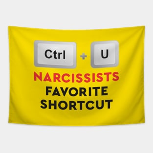 Minimalist Narcissist Abuse Control Shortcut Keyboard Typography Tapestry