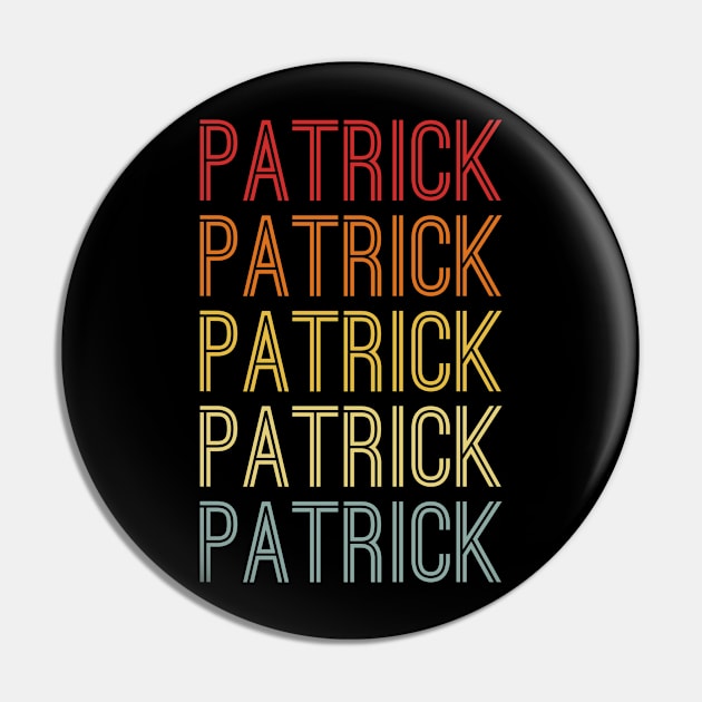 Patrick Name Vintage Retro Pattern Pin by CoolDesignsDz