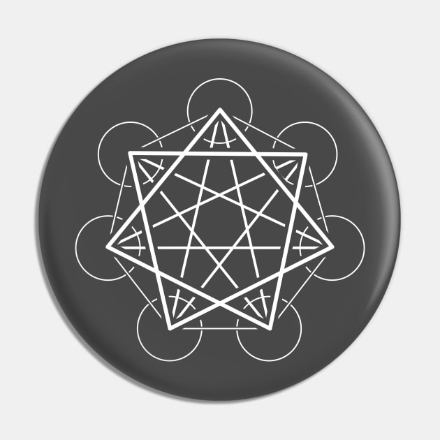 Heptagram (seven sided star) - Awesome Sacred Geometry Design Pin by Nonstop Shirts