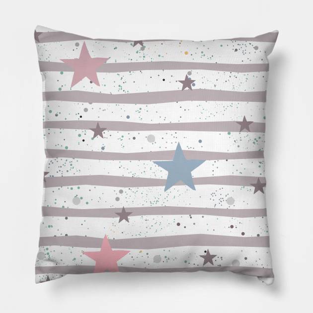 Retro Stars Pillow by KristinaStellar 