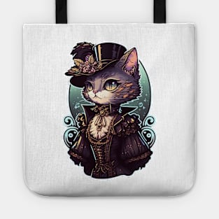 Cat Steampunk Victorian Era Tote