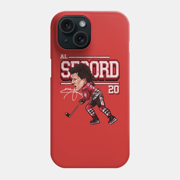 Al Secord Chicago Cartoon Phone Case by ClarityMacaws