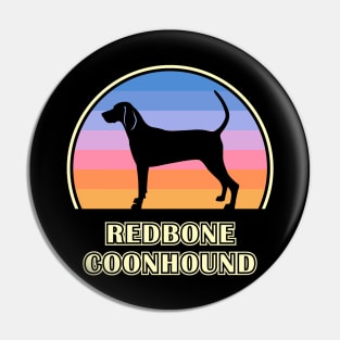 Redbone Coonhound Vintage Sunset Dog Pin