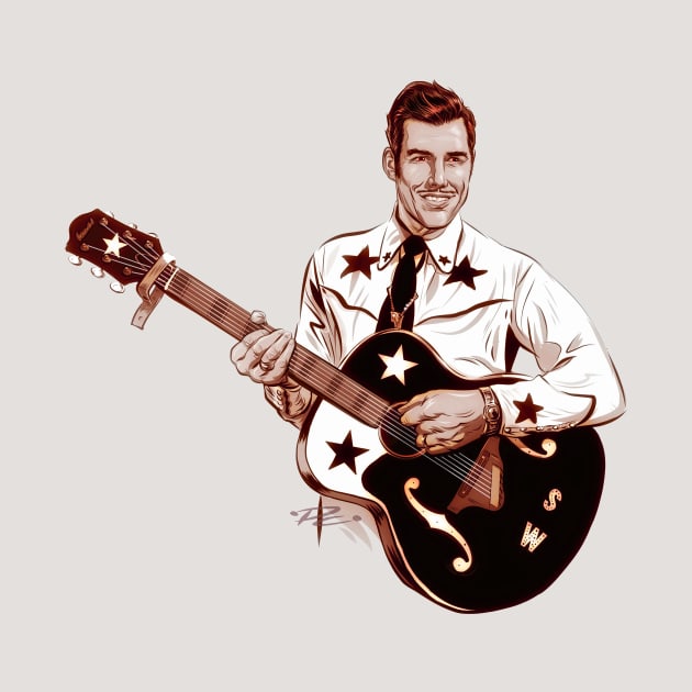 Slim Whitman - An illustration by Paul Cemmick by PLAYDIGITAL2020