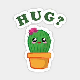 Cactus Kawaii Hug Magnet