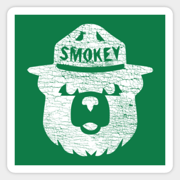 Smokey The Bear White Smokey The Bear Sticker Teepublic Au
