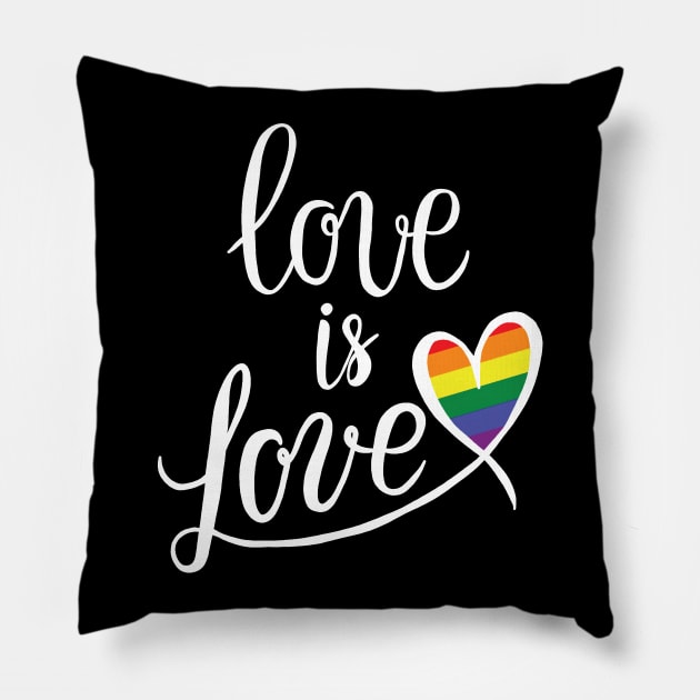 LGBT - Love is Love Pillow by valentinahramov