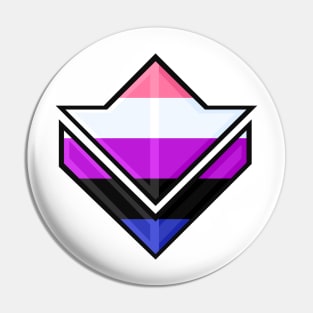 Commander Tag: Genderfluid Pin