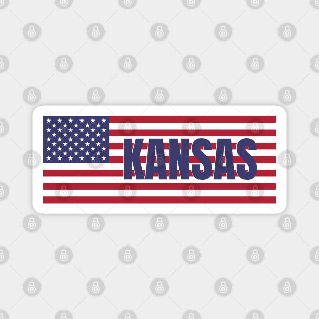 Kansas State in American Flag Magnet by aybe7elf