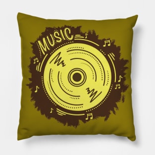 Disc in retro style Pillow