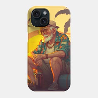 Dad in the beach Phone Case