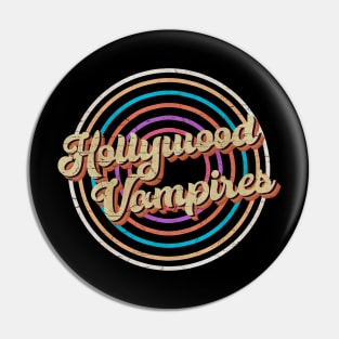 vintage circle line color Hollywood Vampires Pin