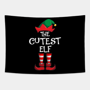 Cutest Elf Matching Family Christmas Cute Tapestry