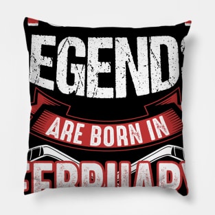 Hockey Legends Are Born In February Pillow