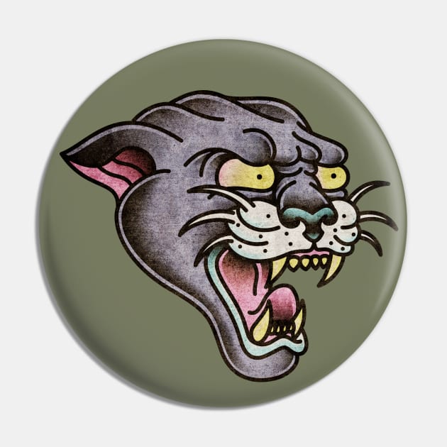 American Traditional Panther Head Pin by OldSalt