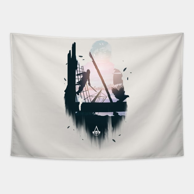 Pirates of the Sea Tapestry by whydesign