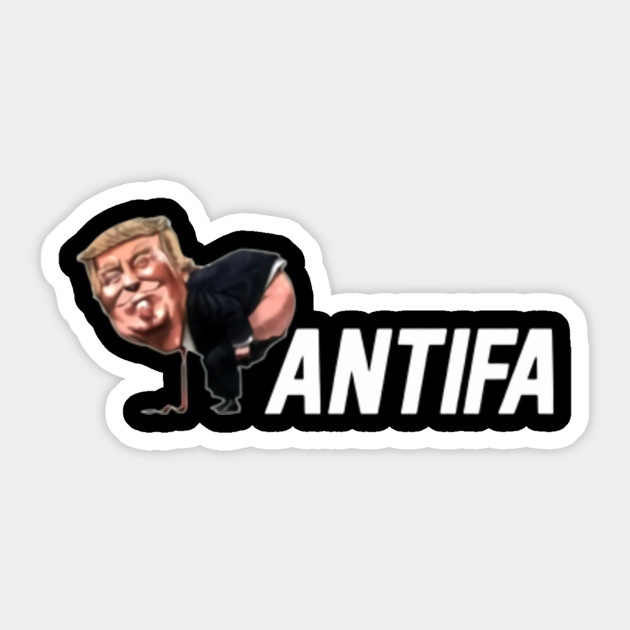 Pooping On Antifa Funny Pro President Donald Trump Anti Antifa T Shirt Pooping On Antifa Funny Pro President D Sticker Teepublic