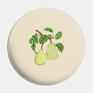 Pear Botanical Pin