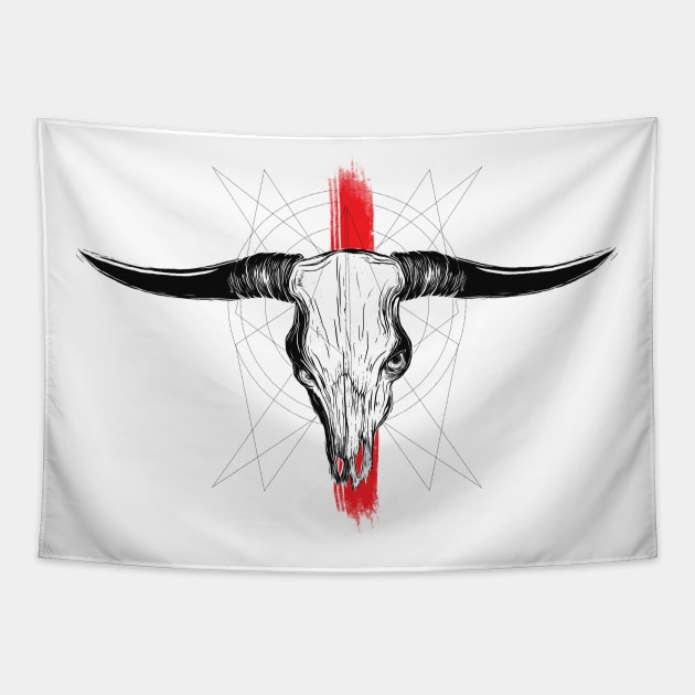 GRAB THE BULL BY THE HORNS Tapestry by TheDEADLOOK