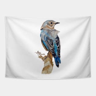 Watercolor Eastern Bluebird Tapestry