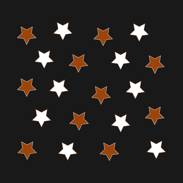 Orange and White Stars by ampp