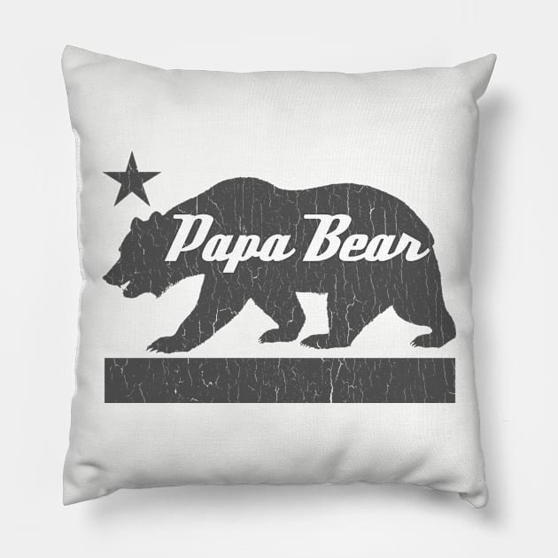 California Bear Family (PAPA Bear) Pillow by robotface