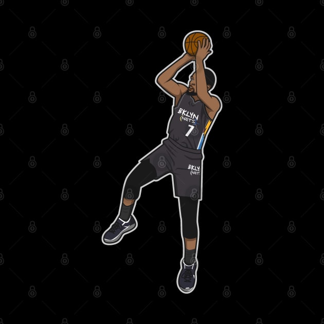 Kevin Durant Fade Away Cartoon Style by ray1007