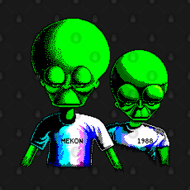 The Mekon Aliens 8 bit Art by 8 Fists of Tees