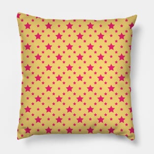 Pink Stars Seamless Pattern 006#001 Pillow