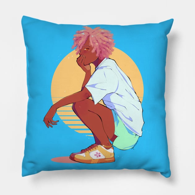 Her Favorite Shoes Pillow by Naniidraws