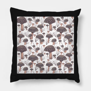 Fly Agaric Mushroom Pattern Pillow