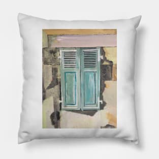 Blue Shutters, French Summer Pillow