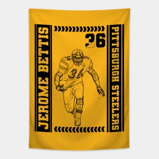 jerome bettis || pittsburgh steelers | Black Retro Tapestry