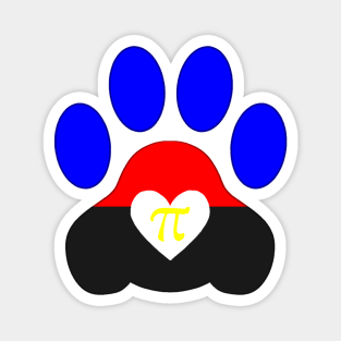 Pride Paw: Polyamorous Pride Magnet