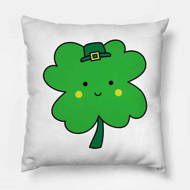 St. Patrick's Four Leaf Clover Pillow by designminds1