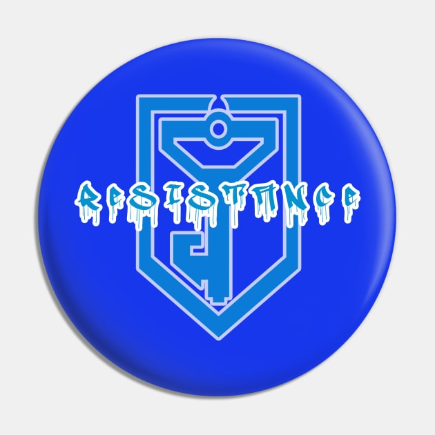 Ingress Resistance Graffiti (white outline) Pin by Bendo