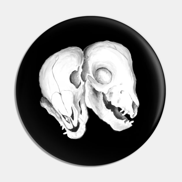 Conjoined Fetal Pig Skulls Pin by Art of V. Cook