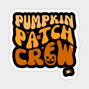 Pumpkin Patch Crew Thanksgiving Fall Autumn Retro Groovy Magnet