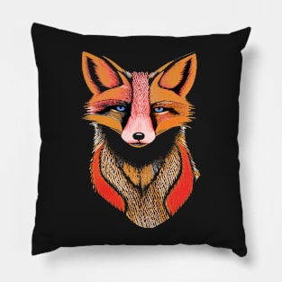 BLUE EYED FOX CUTE Pillow