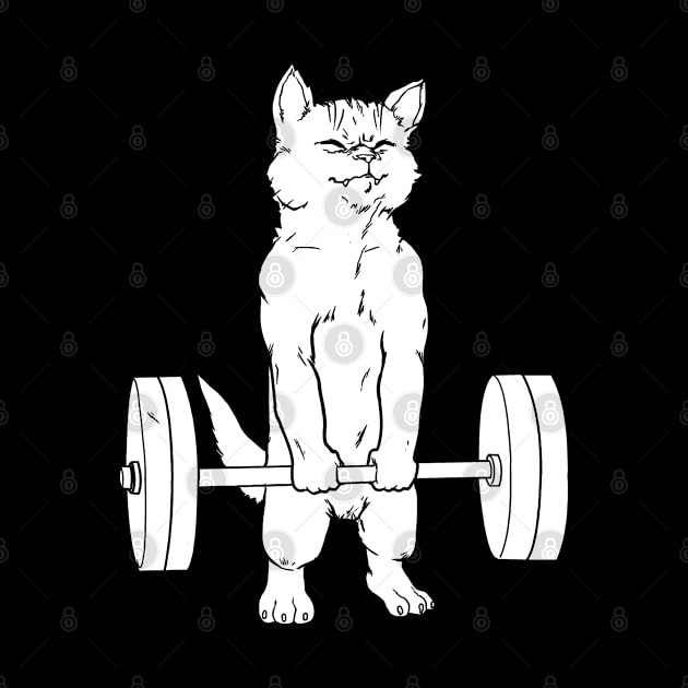 Cat Powerlifting Funny by QUYNH SOCIU