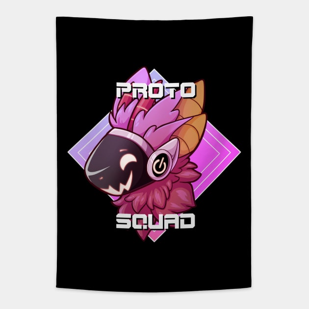 Proto Squad - With Text Alternate Color Design Tapestry by Designs by MillyD13