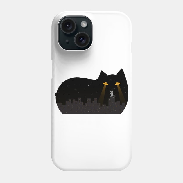 Cat Abduction Phone Case by GODZILLARGE