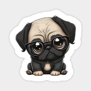 Sweet cute Cartoon Pug Magnet