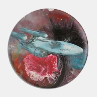 SPACESHIP ROAMING THE UNIVERS Pin