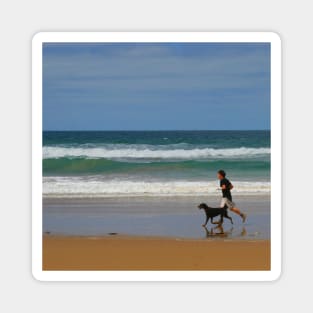 One Man and his Dog, Great Ocean Road, Australia Magnet