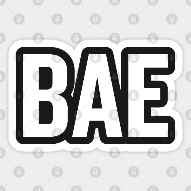 Bae (White) - Salt Bae Meme - Sticker