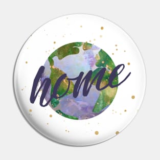 earth is our home - protect our beautiful planet (watercolors and purple handwriting) Pin