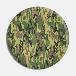 Green and Brown Camouflage Hunting Pattern Print Pin