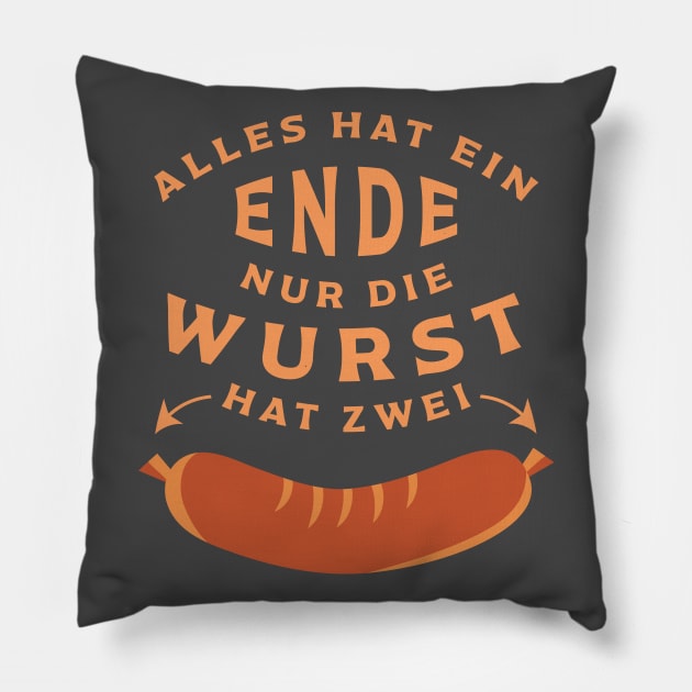 German Bratwurst Funny Expression Pillow by AntiqueImages